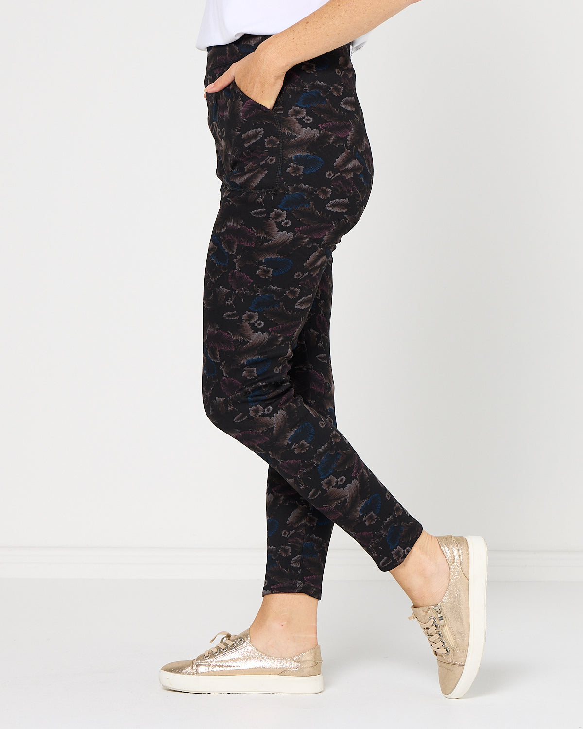 Faraday Fur Lined Leggings - Autumn Leaf