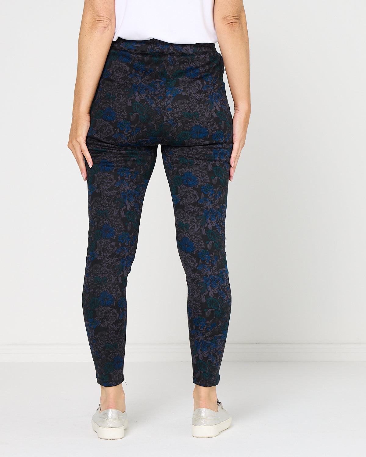 Faraday Fur Lined Leggings - Teal Bloom