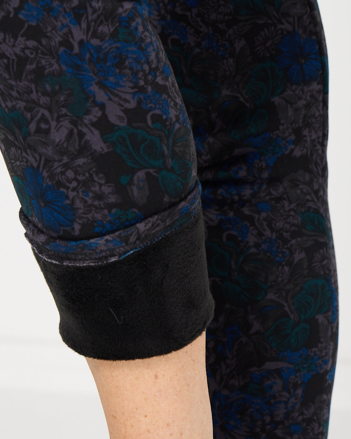 Faraday Fur Lined Leggings - Teal Bloom