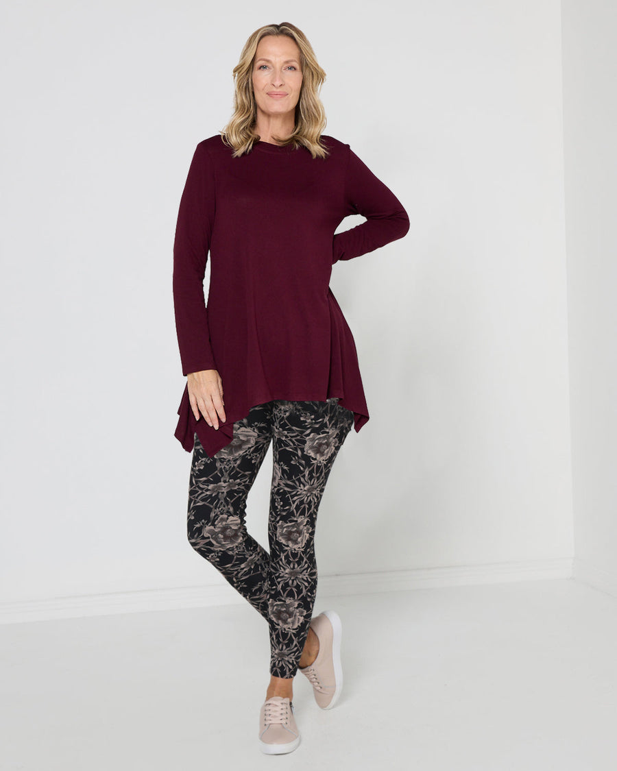Faraday Fur Lined Leggings - Black Floral