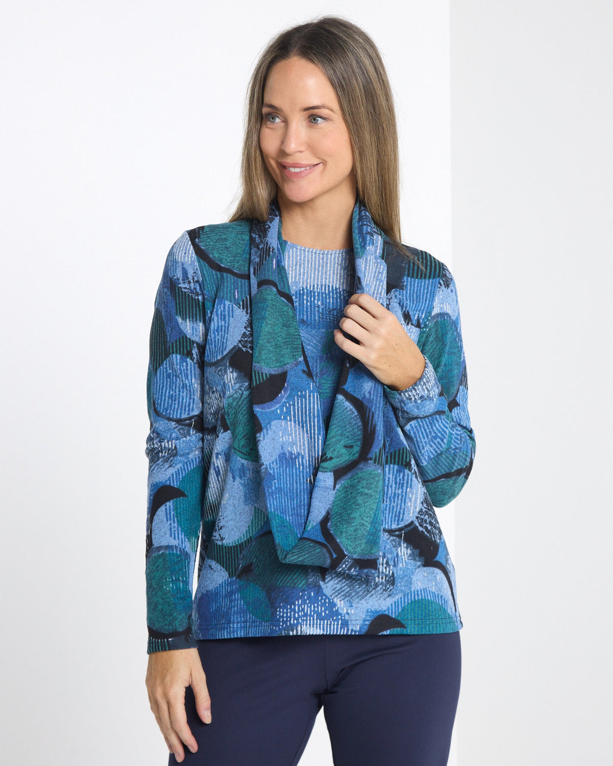 Lani Knit Top & Snood - Ocean Mist