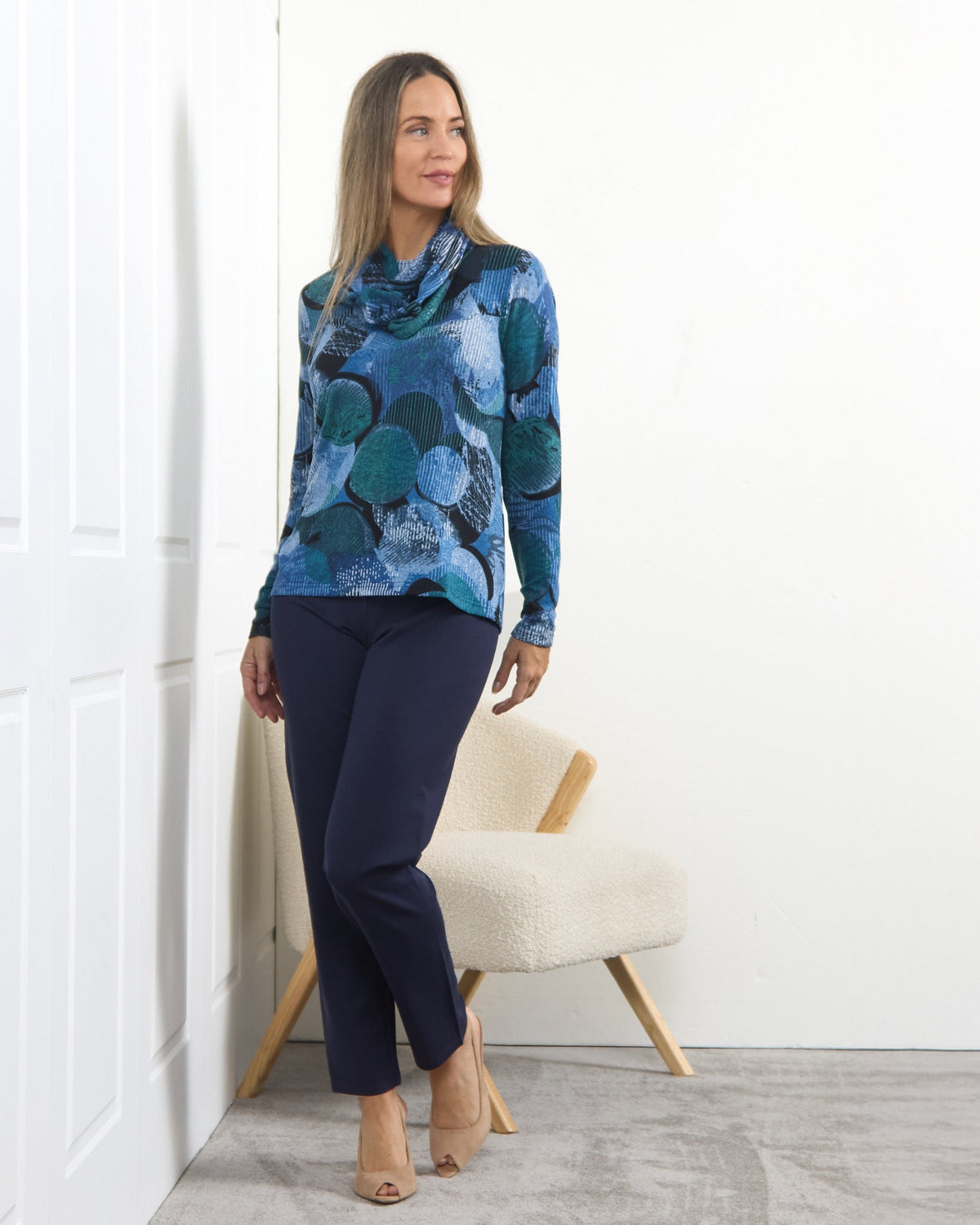 Lani Knit Top & Snood - Ocean Mist