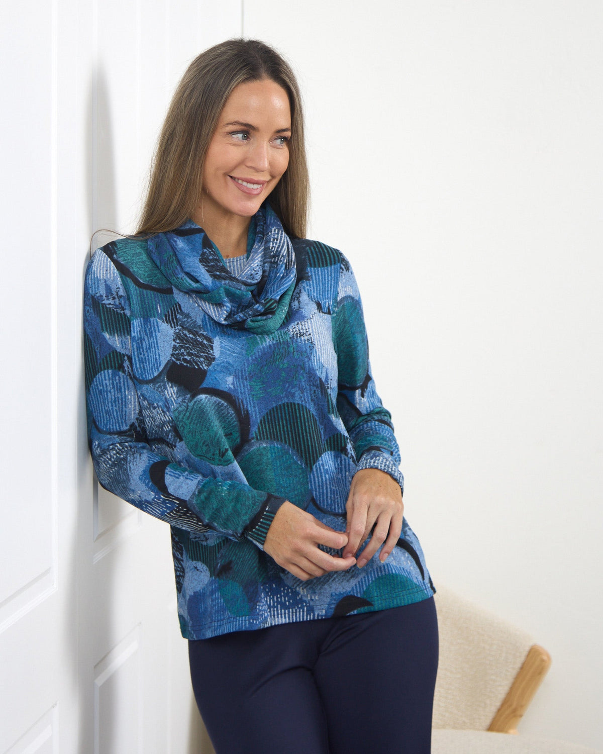 Lani Knit Top & Snood - Ocean Mist