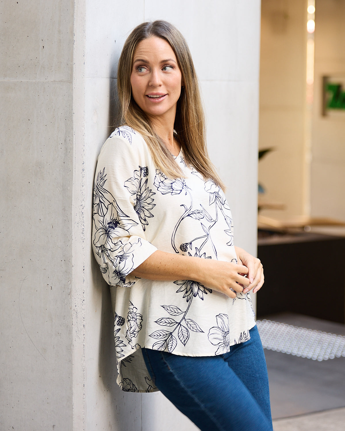Julissa Top - Ivory Floral