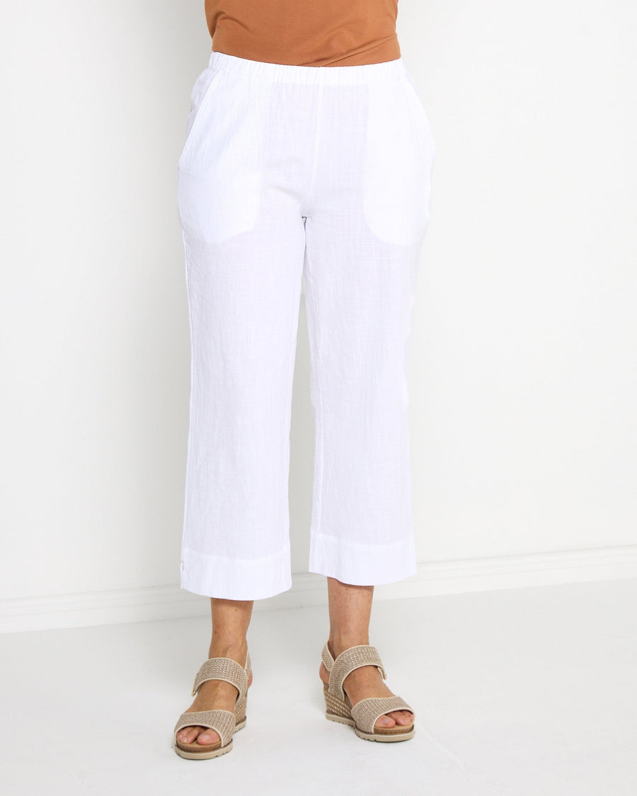 Mornington Cotton Pants - White