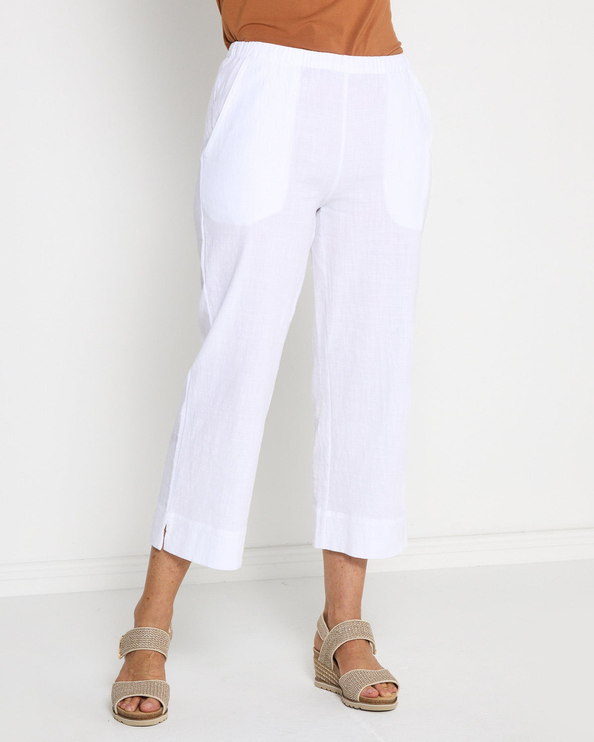 Mornington Cotton Pants - White