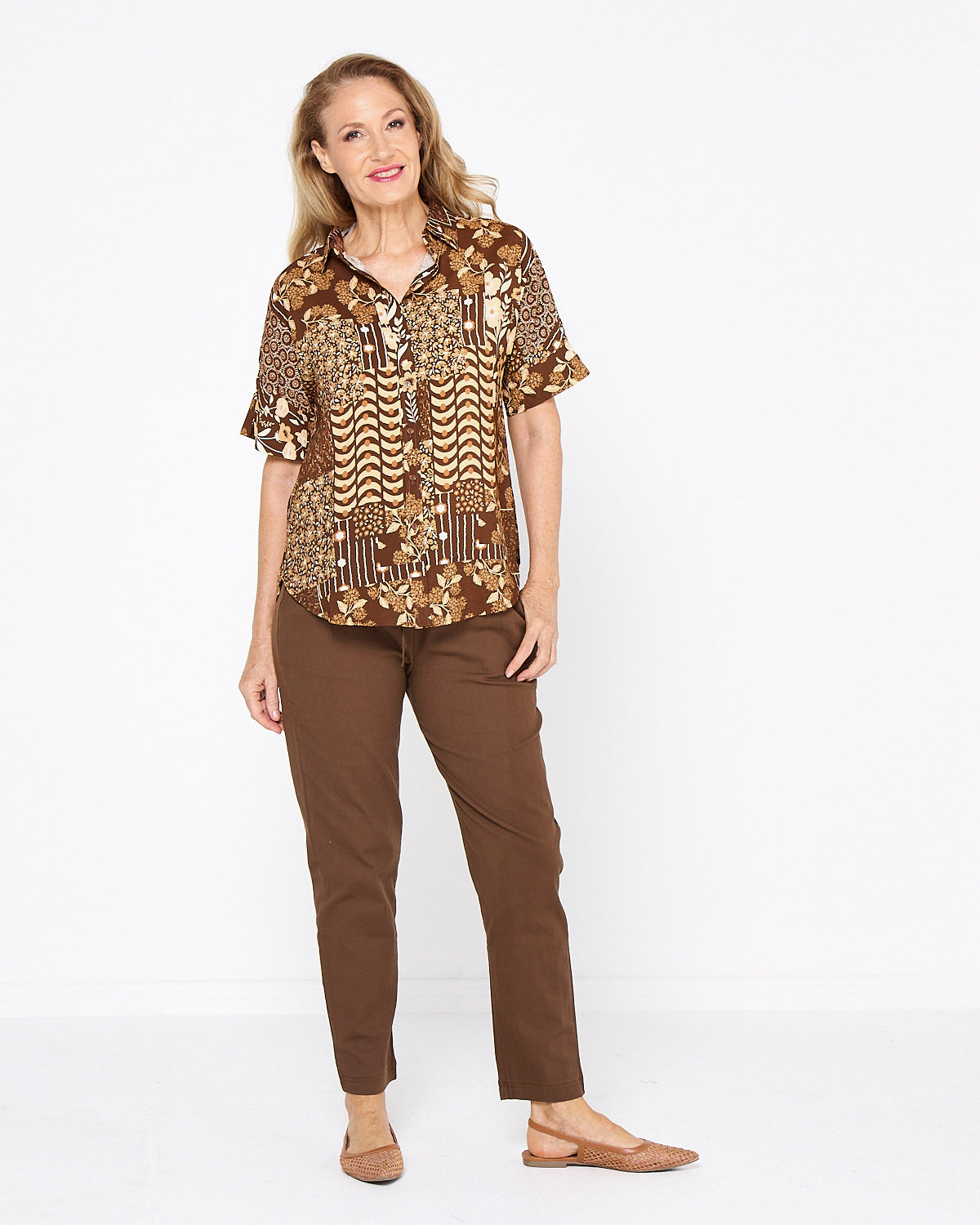 Marlo Drawstring Pants - Chocolate