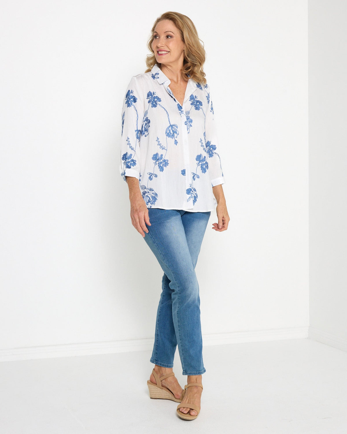 Violet Blouse - Delft Blue