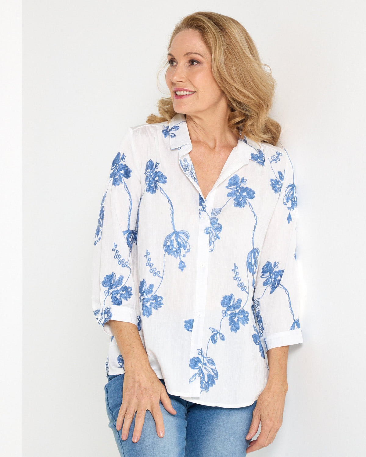 Violet Blouse - Delft Blue