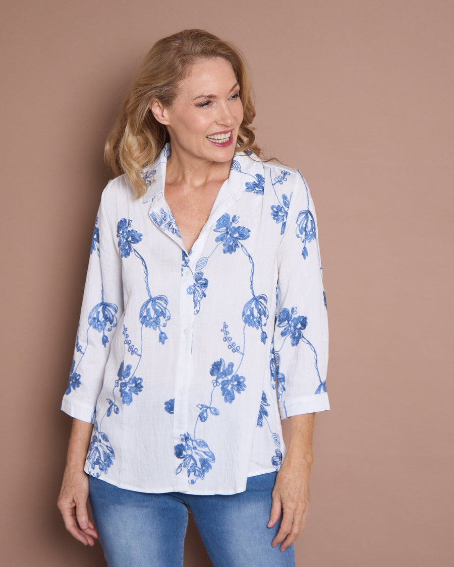 Violet Blouse - Delft Blue