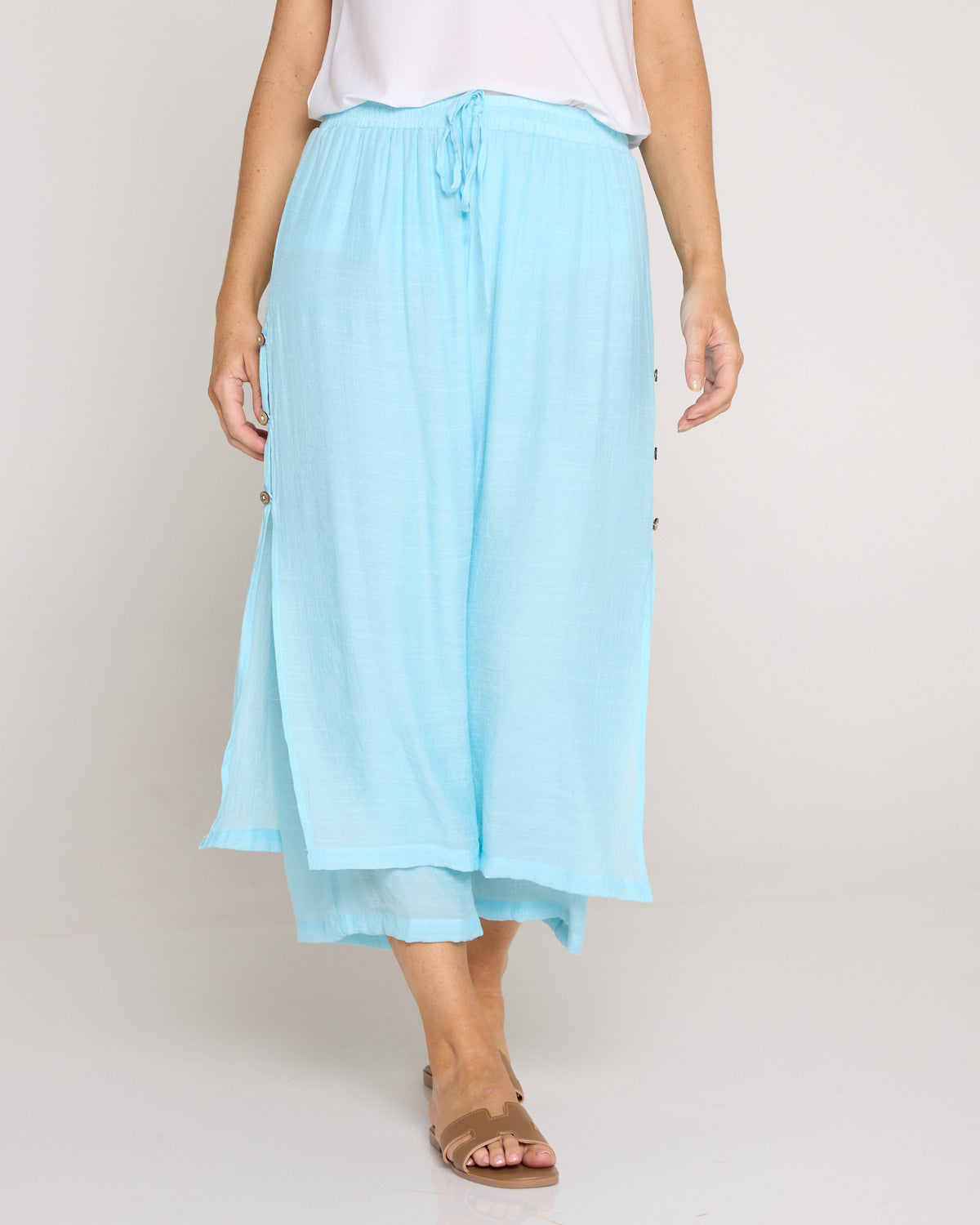 Liana Cropped Pants - Baby Blue
