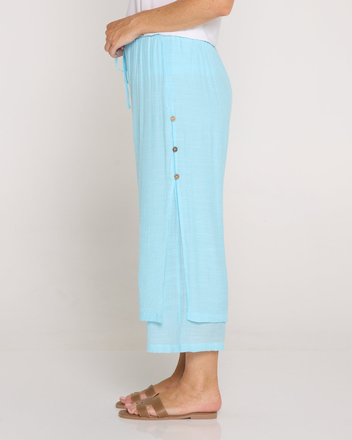 Liana Cropped Pants - Baby Blue
