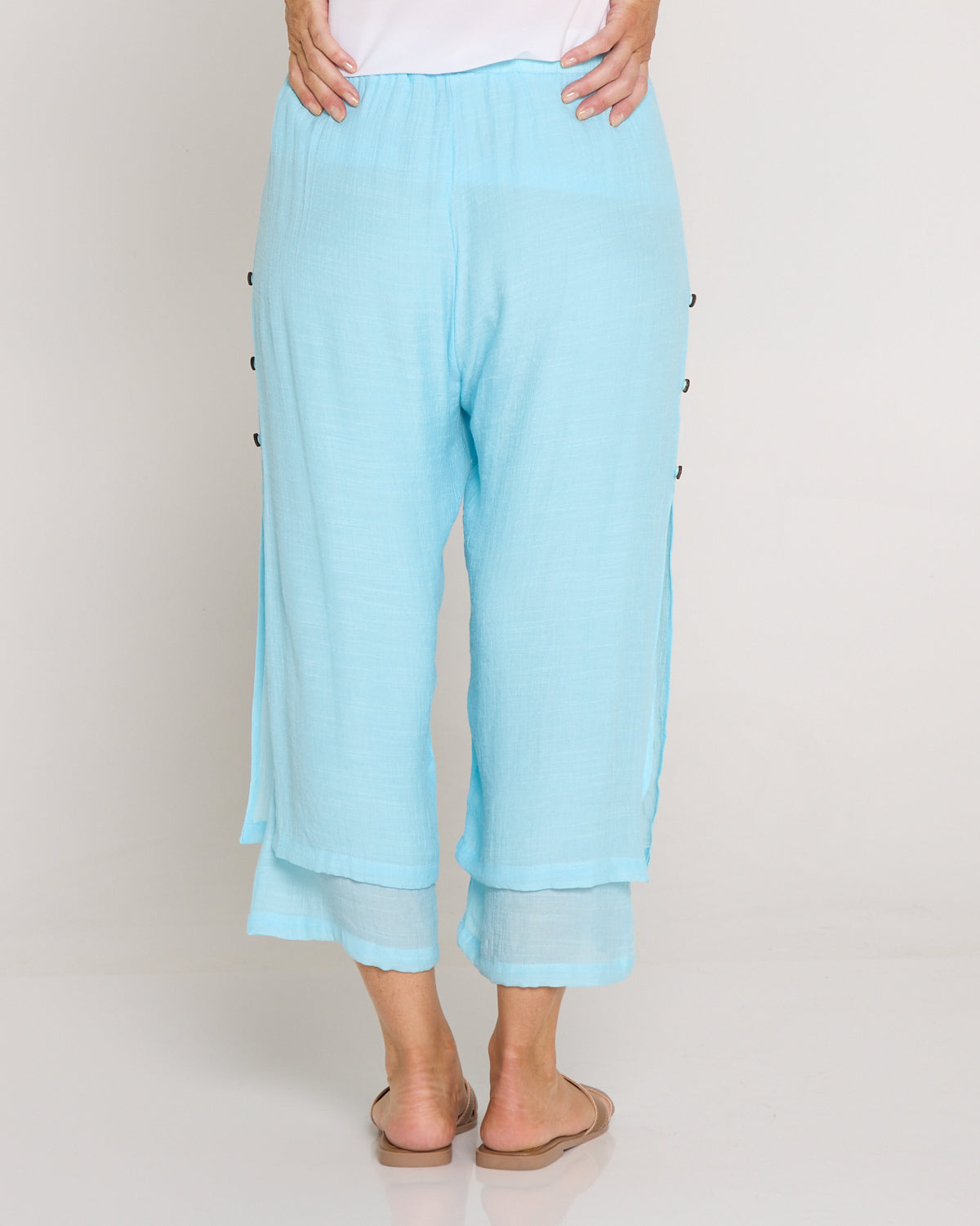 Liana Cropped Pants - Baby Blue