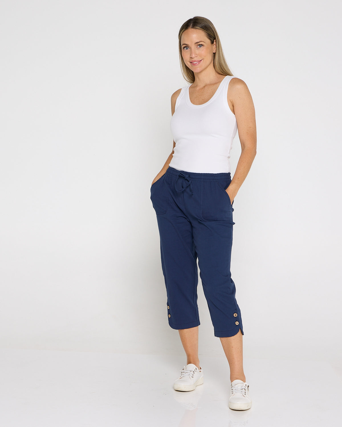 Danny Capri Pants - Navy