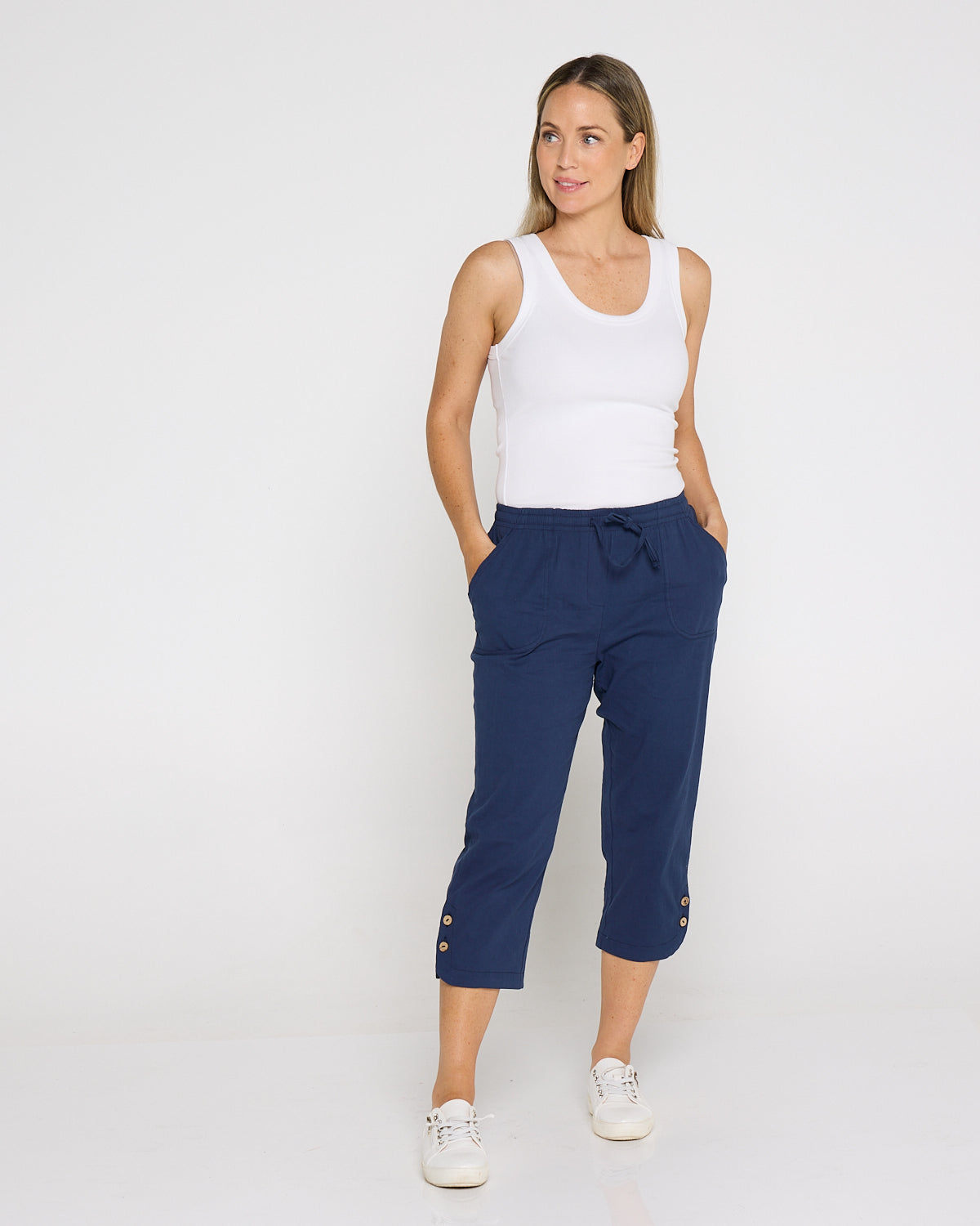 Danny Capri Pants - Navy