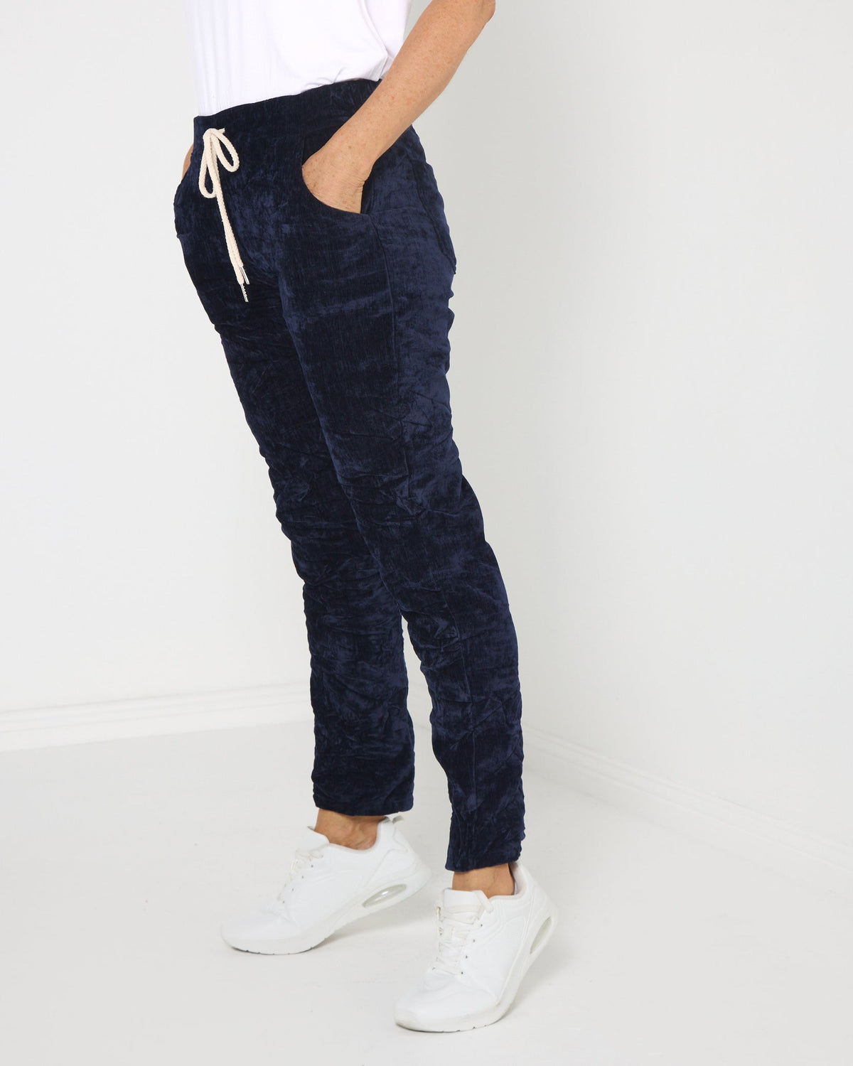 Verona Velvet Pants - Navy