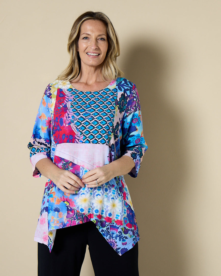 Esther Top - Garden Mosaic