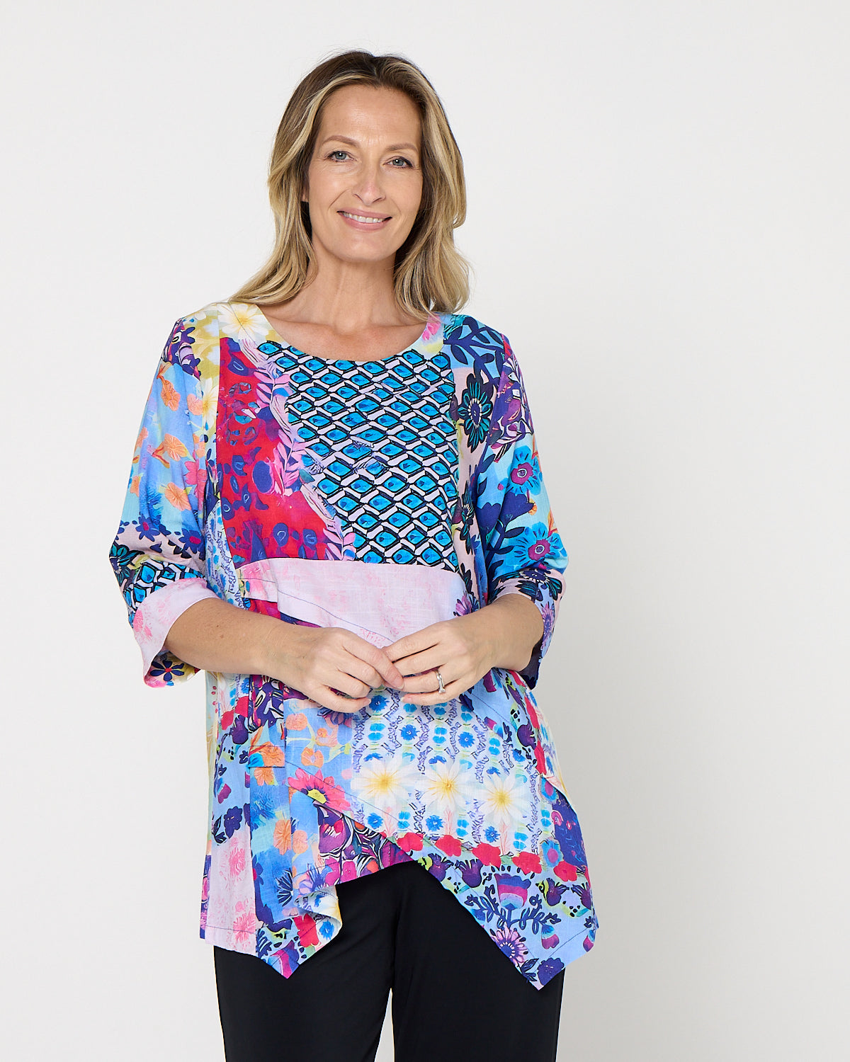 Esther Top - Garden Mosaic