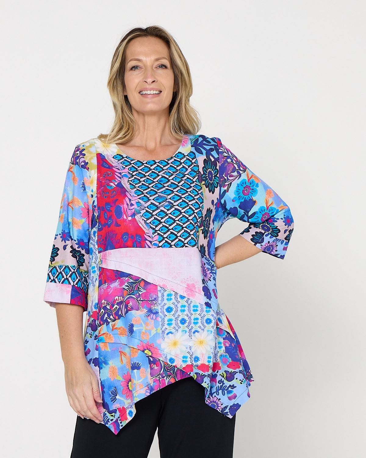 Esther Top - Garden Mosaic