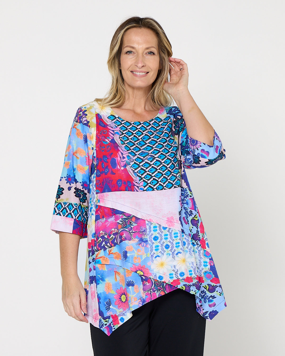 Esther Top - Garden Mosaic