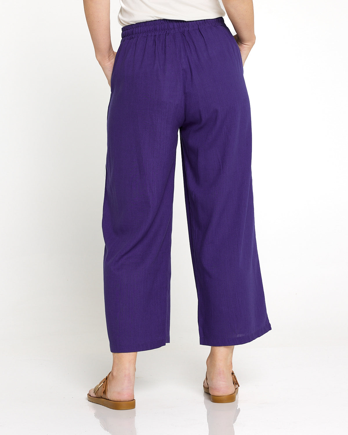 Aiko Linen Pants - Purple