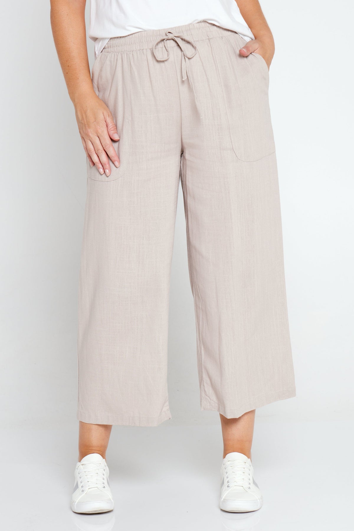 Aiko Linen Pants - Taupe