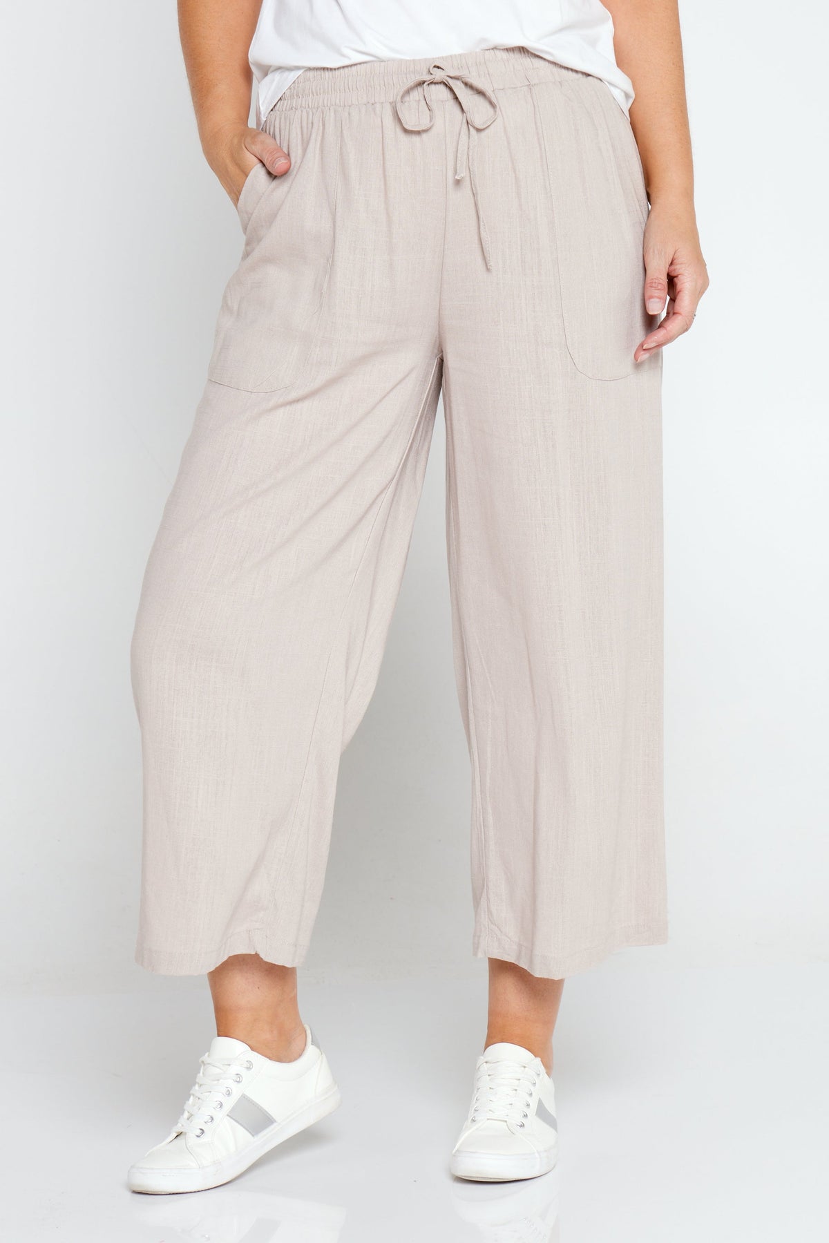 Aiko Linen Pants - Taupe
