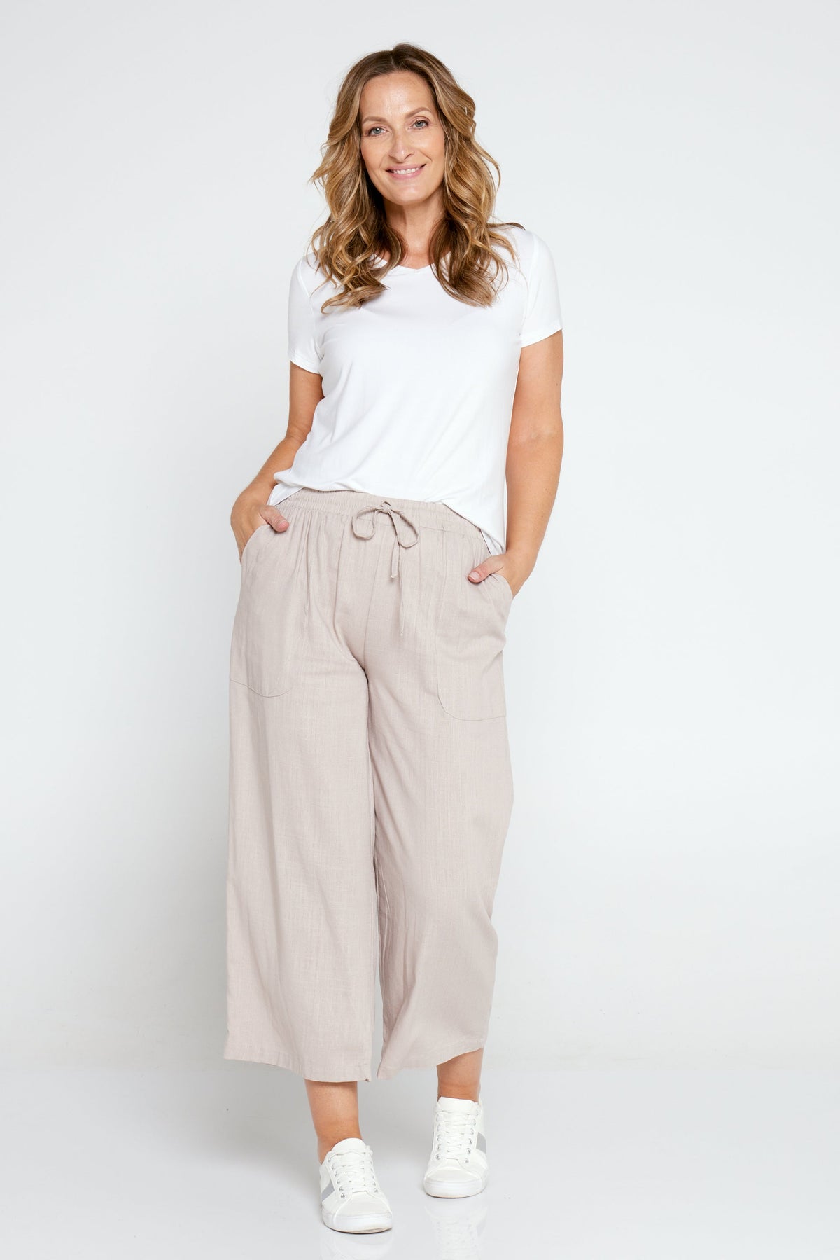 Aiko Linen Pants - Taupe