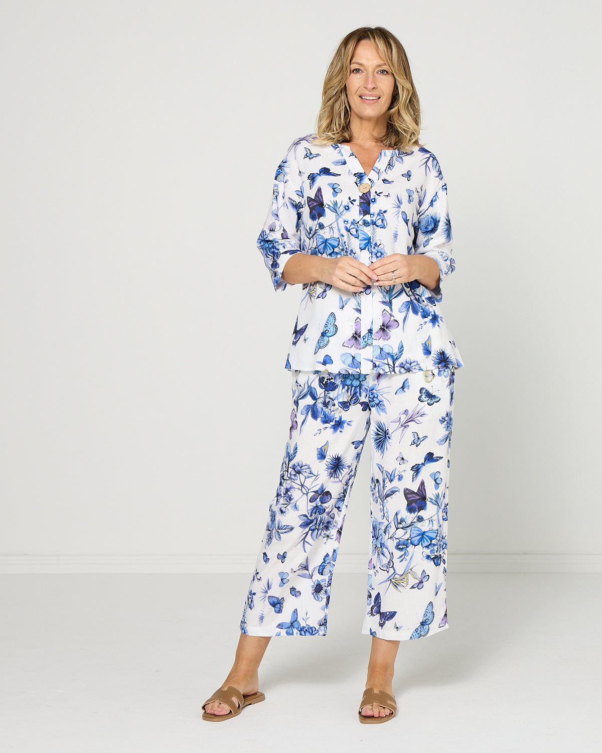 Florence Top - Blue Butterfly