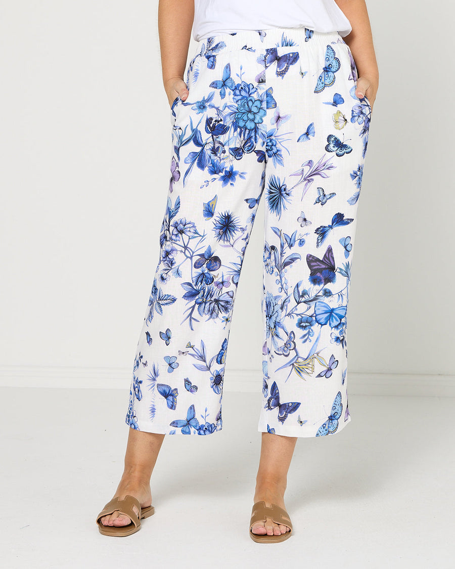 Positano Pant - Blue Butterfly