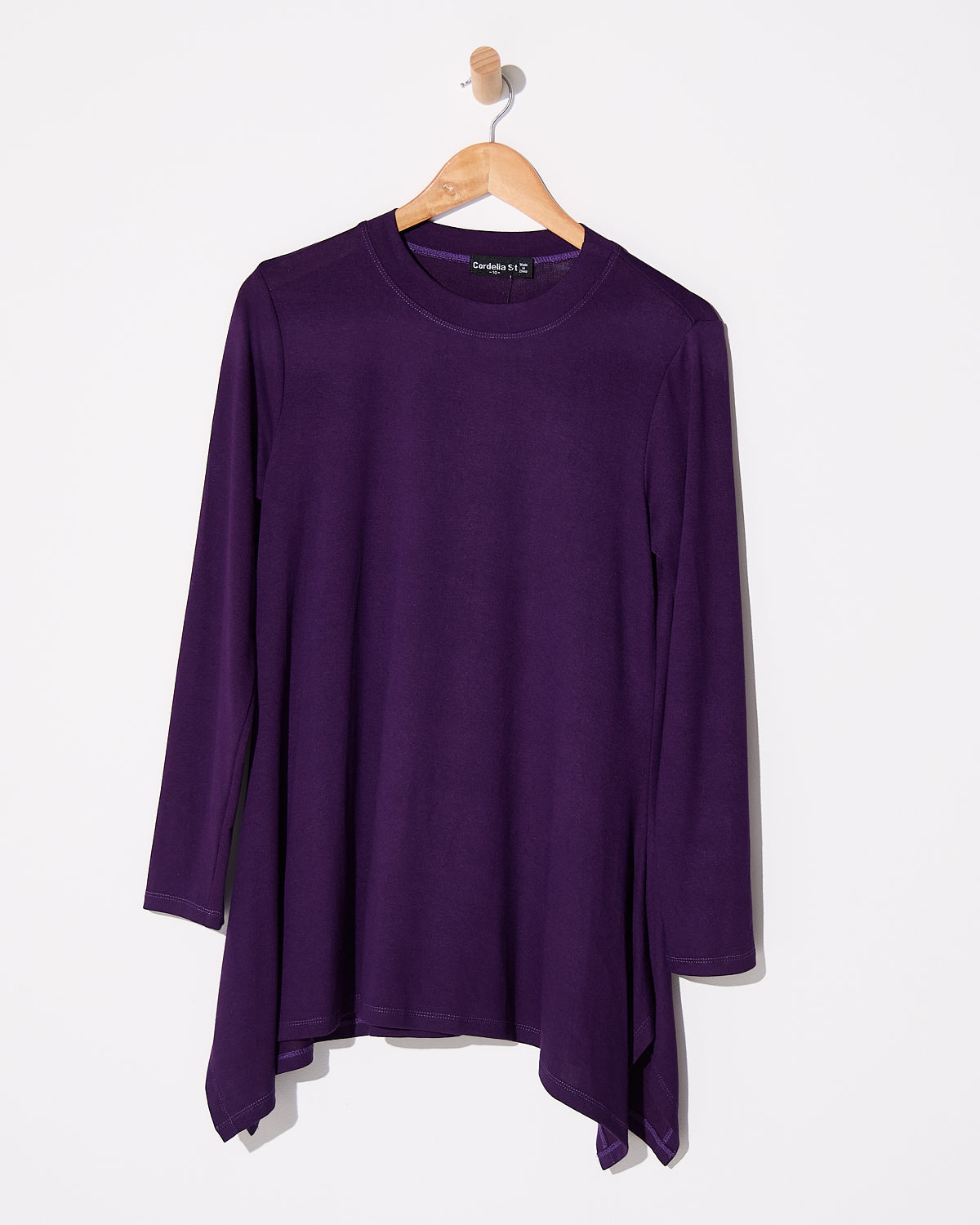 Andrea High Neck Swing Top - Purple