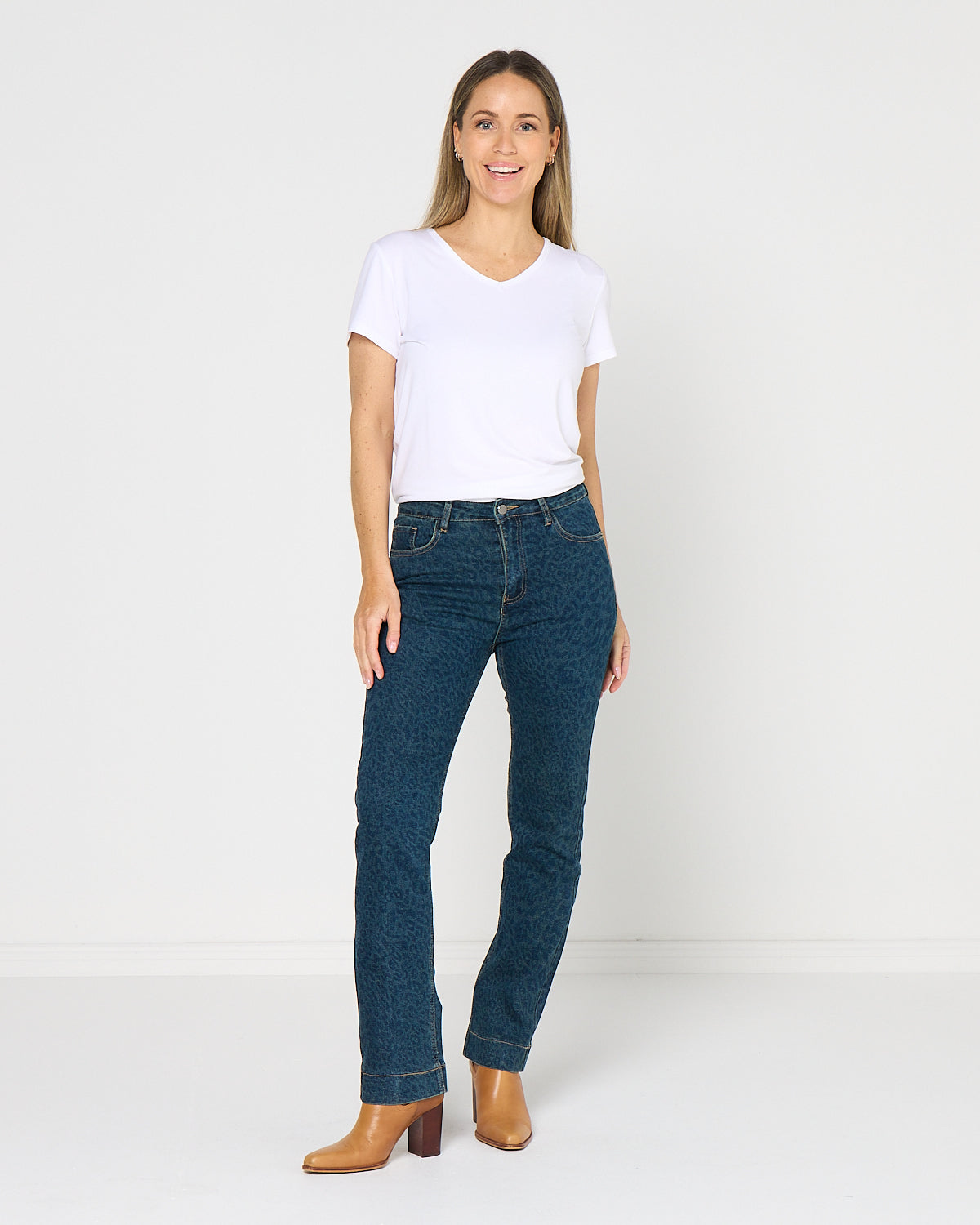 Aspen Jean - Indigo Leopard