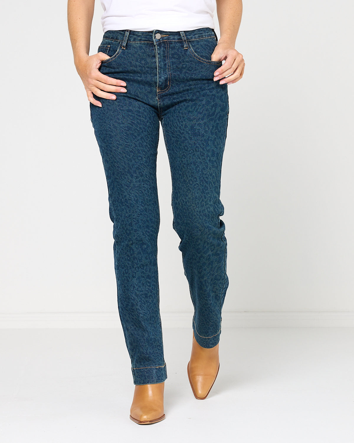 Aspen Jean - Indigo Leopard