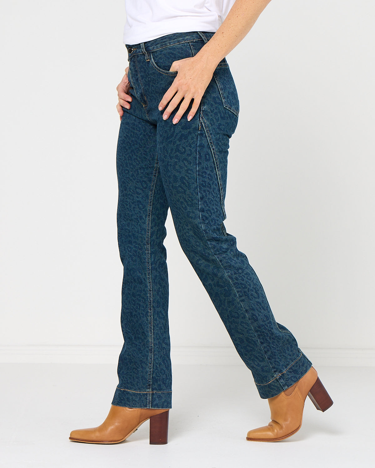 Aspen Jean - Indigo Leopard