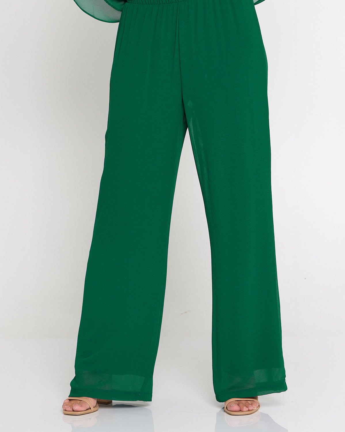 Rendezvous Chiffon Pants - Emerald