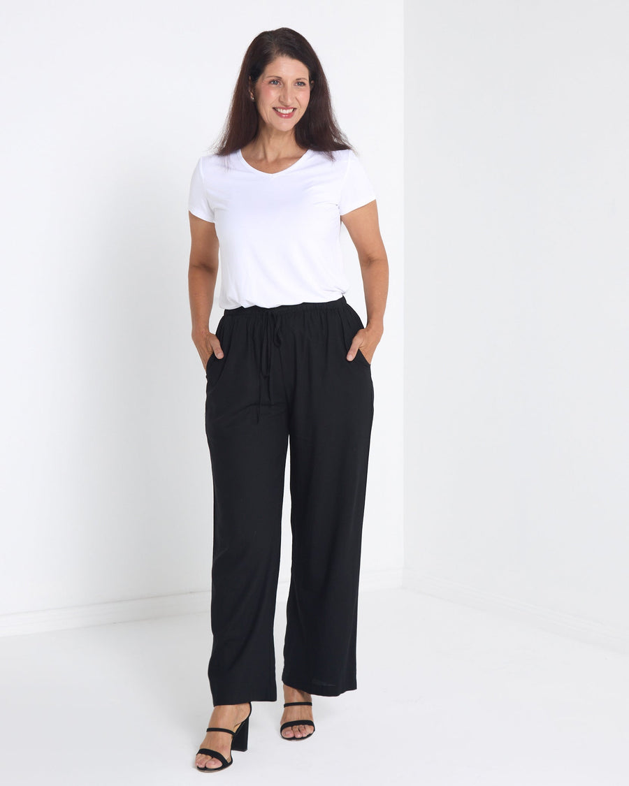 Sienna Wide Leg Pants - Black