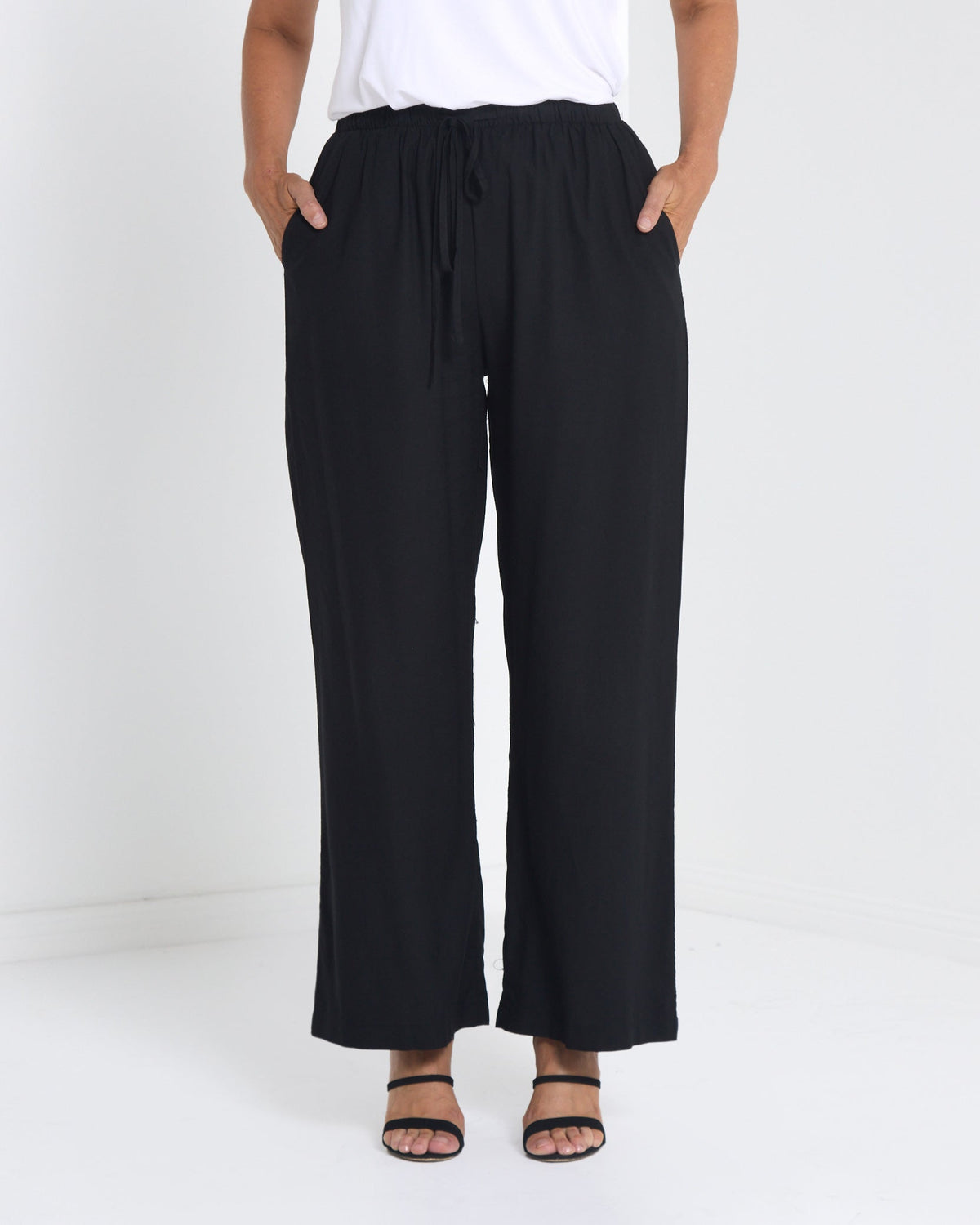 Sienna Wide Leg Pants - Black