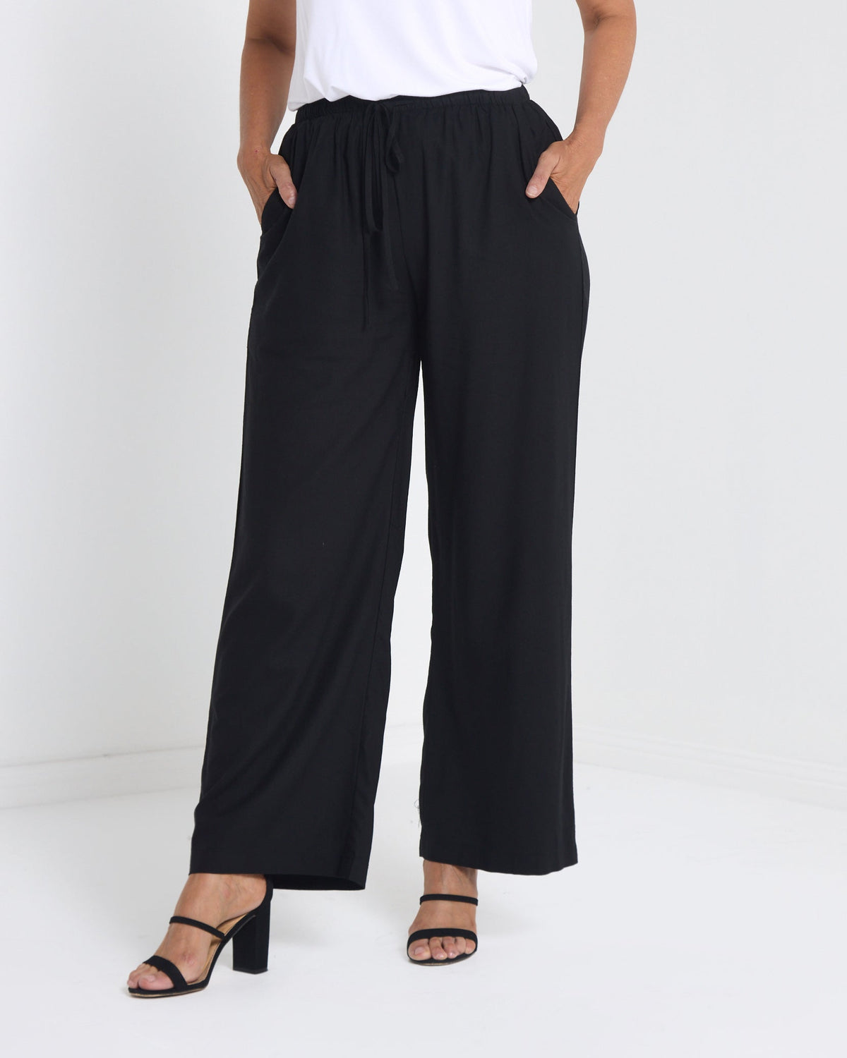 Sienna Wide Leg Pants - Black