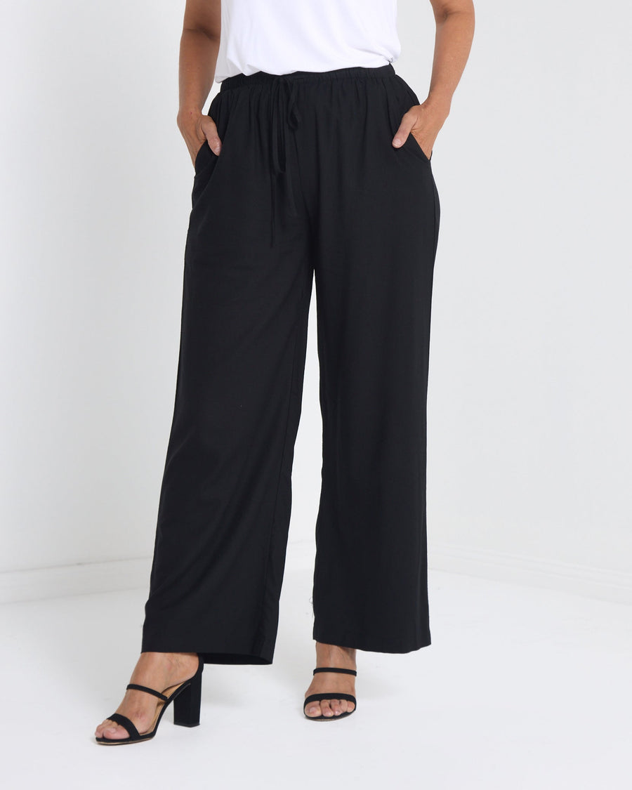 Sienna Wide Leg Pants - Black