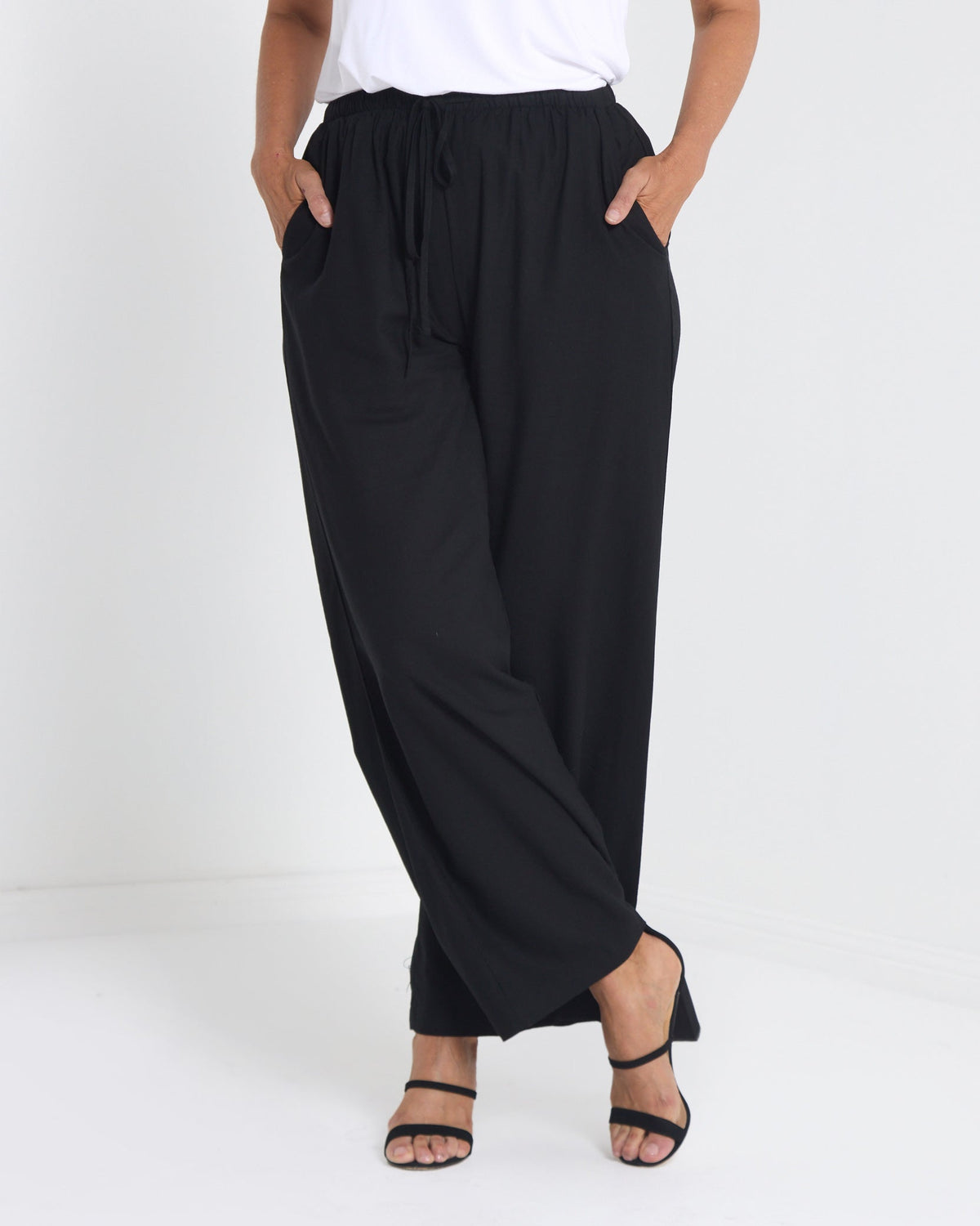 Sienna Wide Leg Pants - Black
