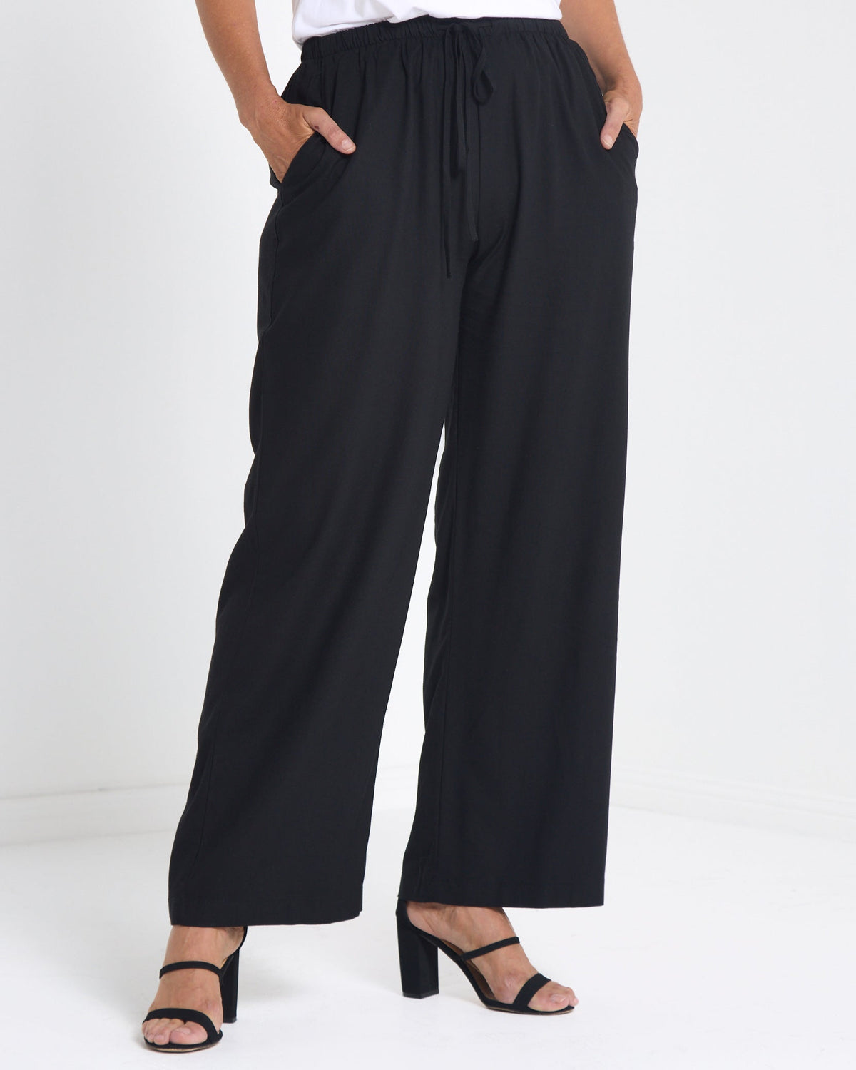 Sienna Wide Leg Pants - Black