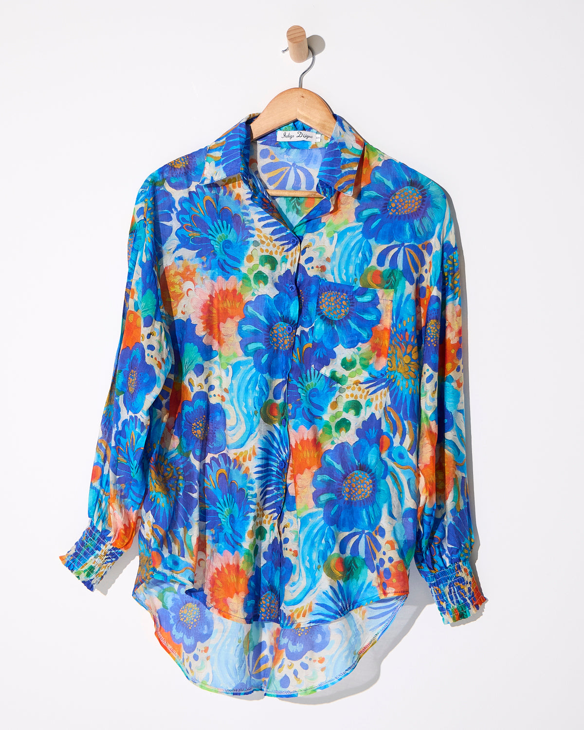 Serenity Tencel Shirt - Azure Garden