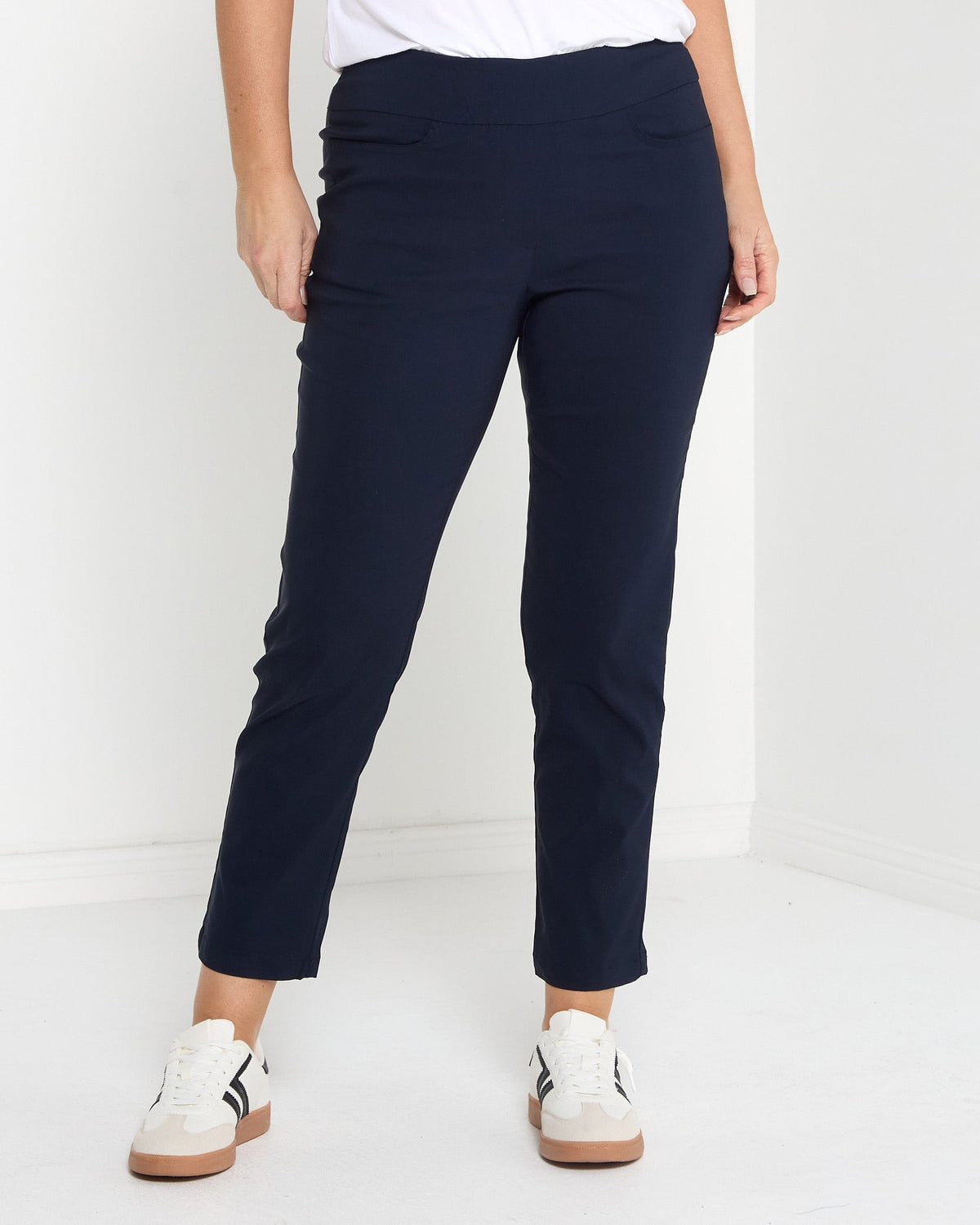 Ella Essential Stretch Pants - Navy