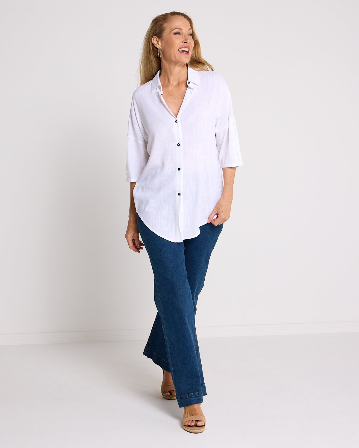 Elton Linen Shirt - White