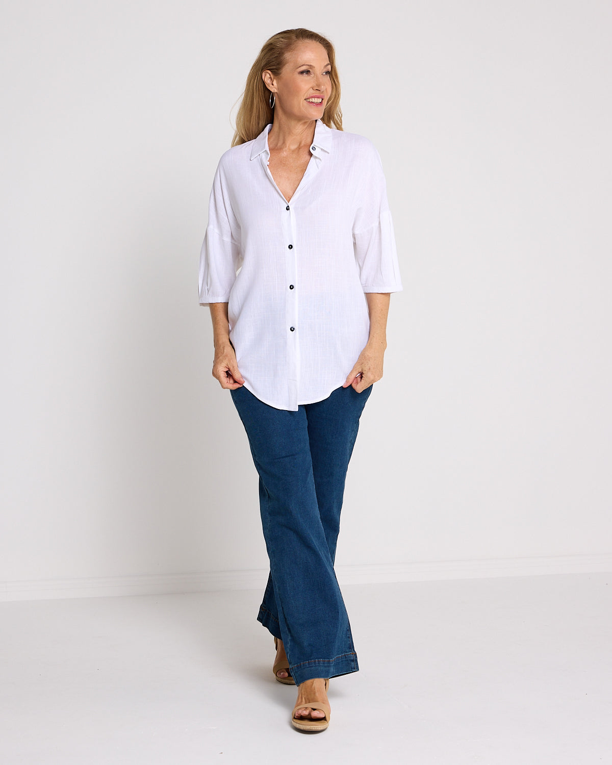 Elton Linen Shirt - White
