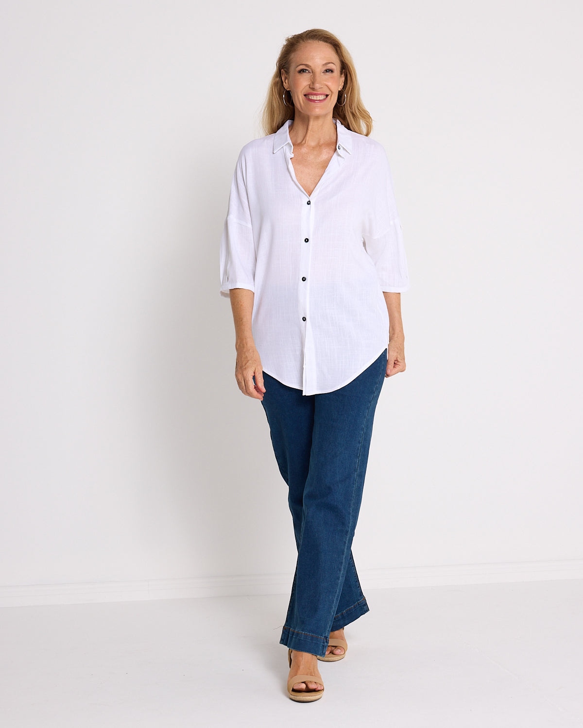 Elton Linen Shirt - White