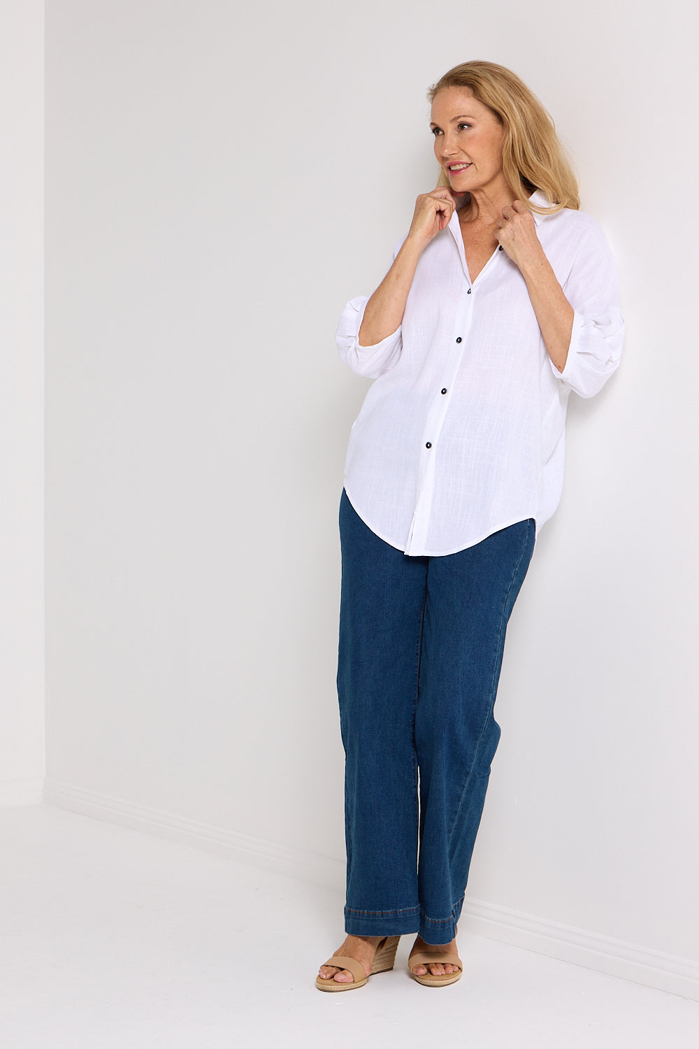 Elton Linen Shirt - White