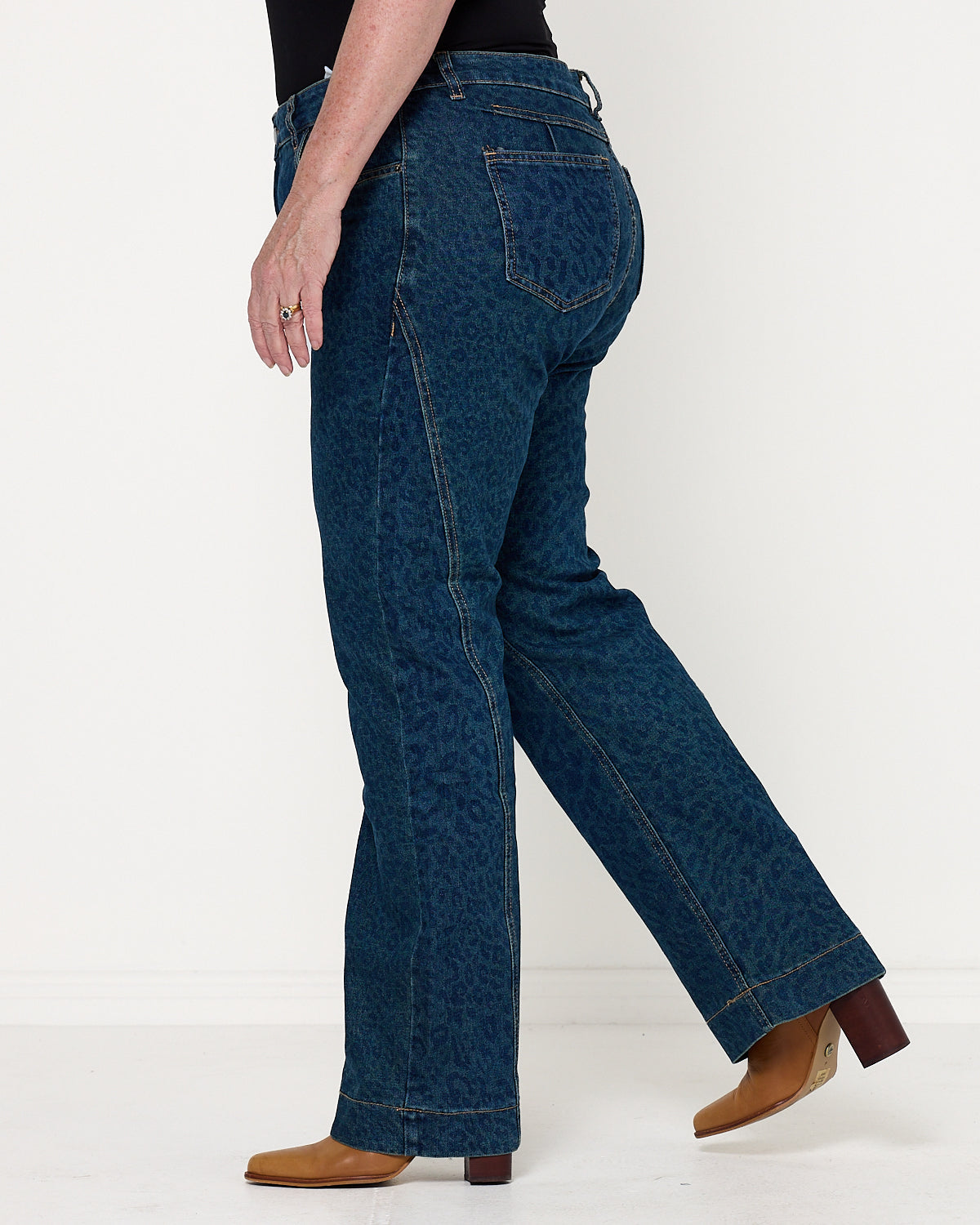 Aspen Jean - Indigo Leopard