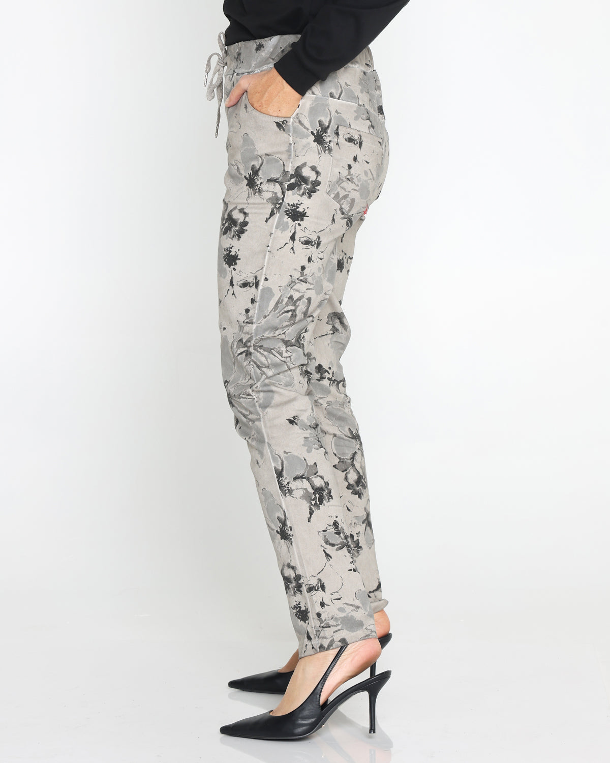 Alda Cotton Pants - Taupe Floral