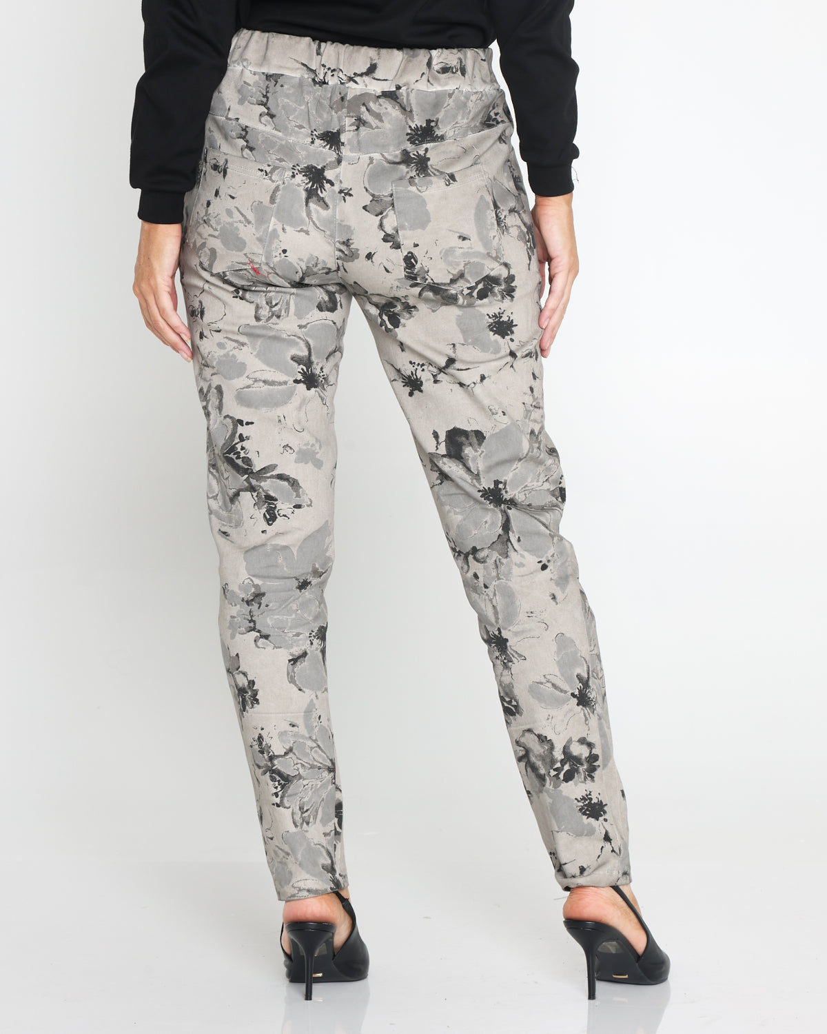 Alda Cotton Pants - Taupe Floral